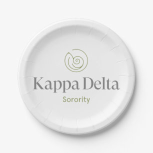 Kappa Delta Sorority Official Logo Design Paper Plates