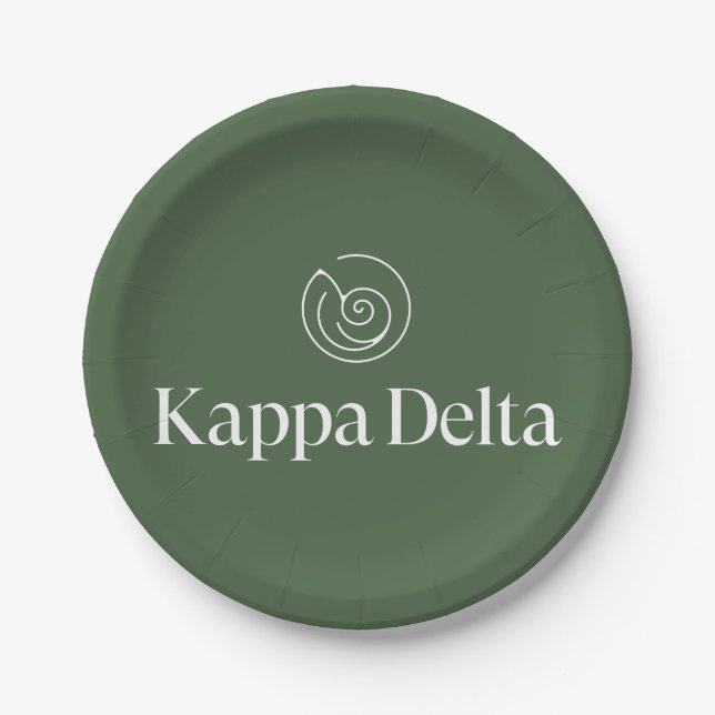 Kappa Delta Sorority Official Logo Design Paper Plates (Front)