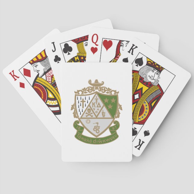 Kappa Delta Sorority Official Logo Design Poker Cards (Back)