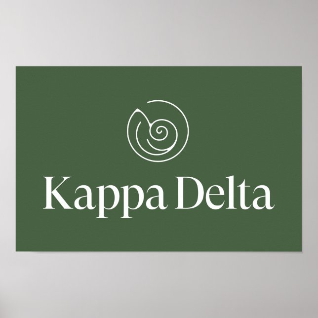 Kappa Delta Sorority Official Logo Design Poster (Front)