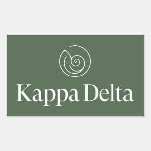 Kappa Delta Sorority Official Logo Design Rectangular Sticker