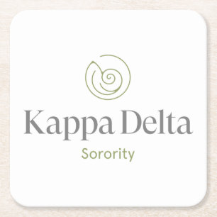 Kappa Delta Sorority Official Logo Design Square Paper Coaster
