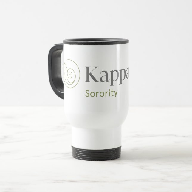 Kappa Delta Sorority Official Logo Design Travel Mug (Front Left)