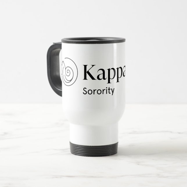 Kappa Delta Sorority Official Logo Design Travel Mug (Front Left)