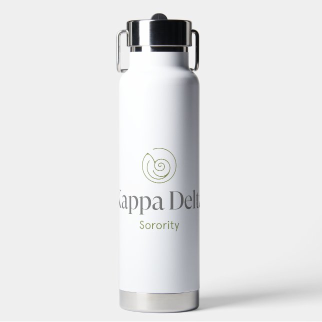 Kappa Delta Sorority Official Logo Design Water Bottle (Front)