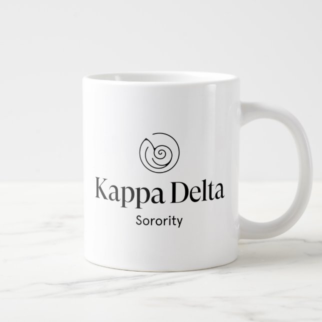 Kappa Delta Sorority Official Logo Giant Coffee Mug (Right)
