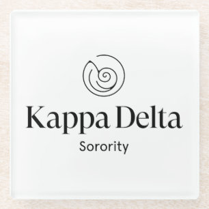 Kappa Delta Sorority Official Logo Glass Coaster