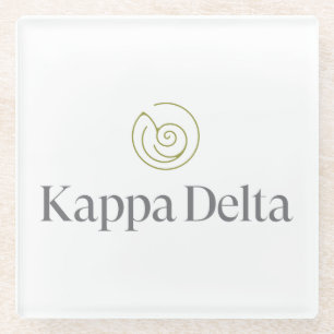 Kappa Delta Sorority Official Logo Glass Coaster