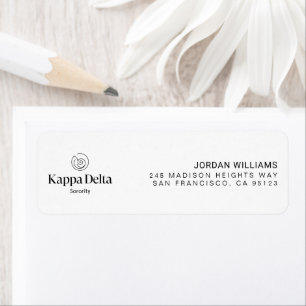 Kappa Delta Sorority Official Logo Label