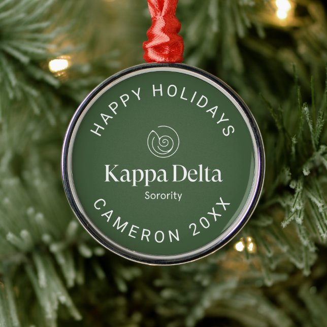 Kappa Delta Sorority Official Logo Metal Ornament (Tree)