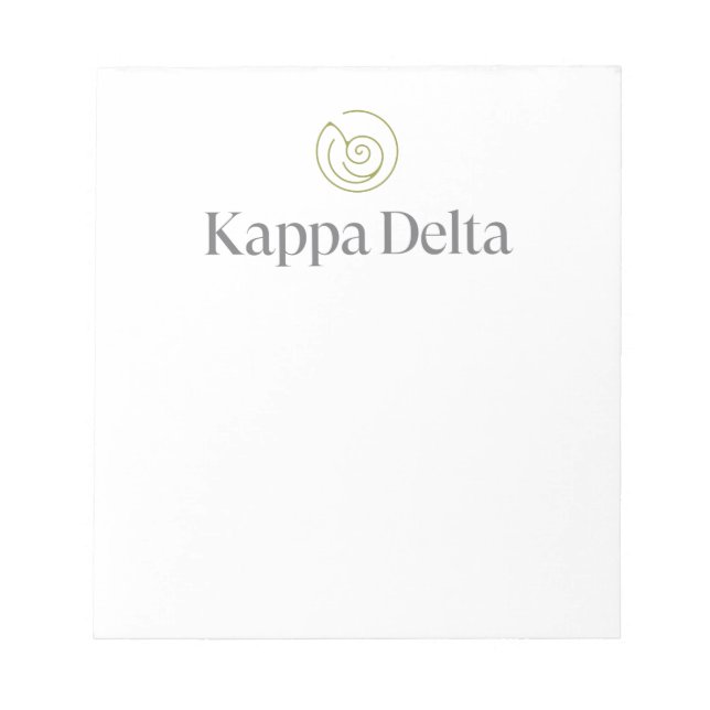Kappa Delta Sorority Official Logo Notepad (Front)