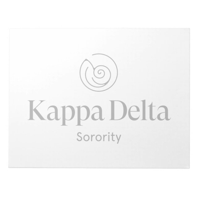Kappa Delta Sorority Official Logo Notepad (Front)