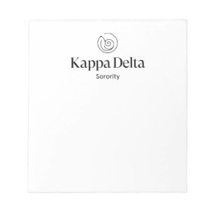 Kappa Delta Sorority Official Logo Notepad