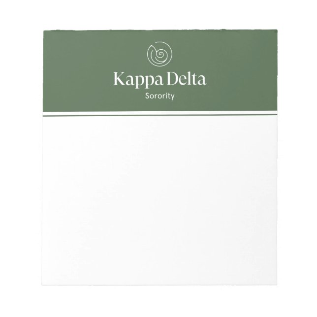 Kappa Delta Sorority Official Logo Notepad (Front)