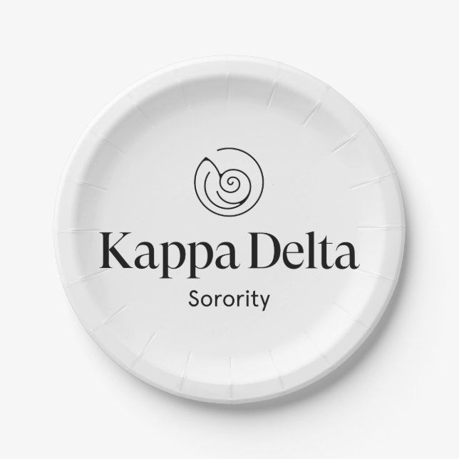 Kappa Delta Sorority Official Logo Paper Plates (Front)