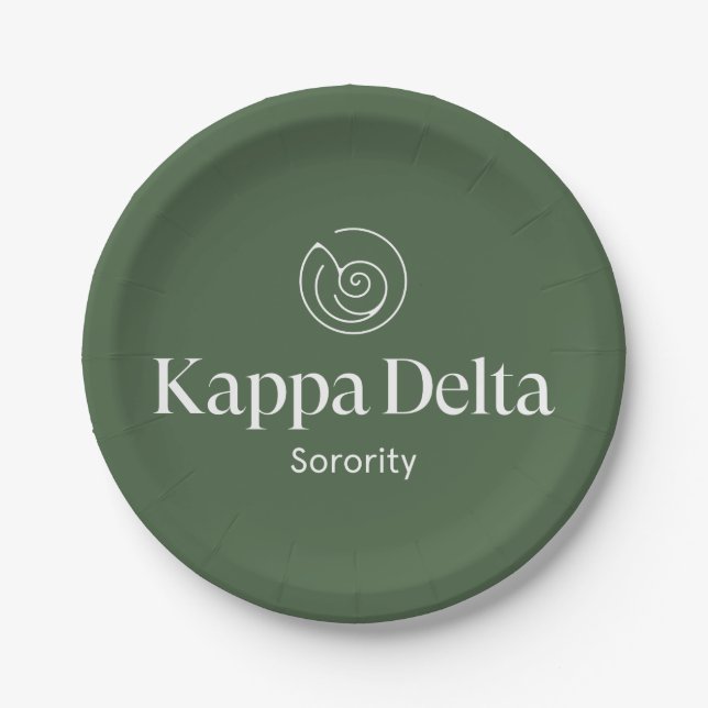 Kappa Delta Sorority Official Logo Paper Plates (Front)