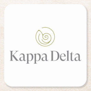 Kappa Delta Sorority Official Logo Square Paper Coaster