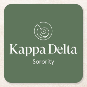 Kappa Delta Sorority Official Logo Square Paper Coaster