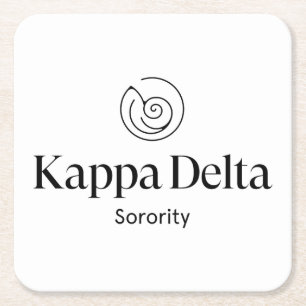 Kappa Delta Sorority Official Logo Square Paper Coaster