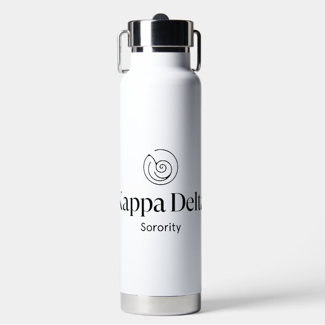 Kappa Delta Sorority Official Logo Water Bottle (Front)