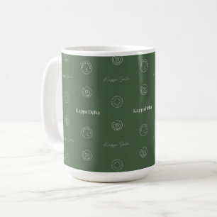 Kappa Delta Sorority Pattern Design Coffee Mug