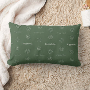 Kappa Delta Sorority Pattern Design Lumbar Pillow
