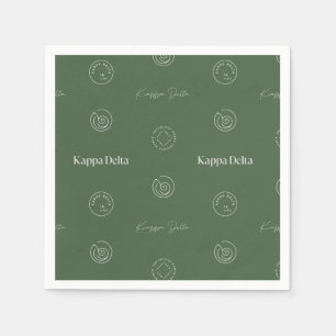 Kappa Delta Sorority Pattern Design Napkins