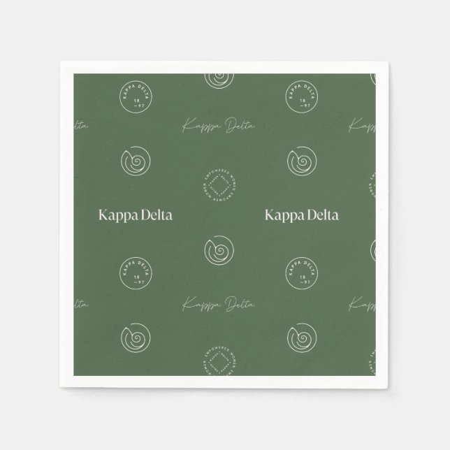 Kappa Delta Sorority Pattern Design Napkins (Front)