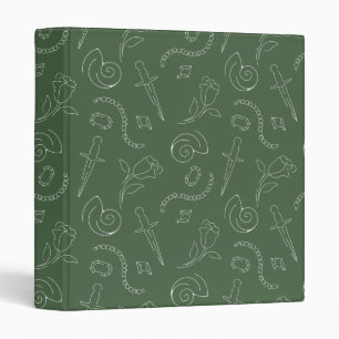 Kappa Delta Sorority Symbolic Pattern Design 3 Ring Binder
