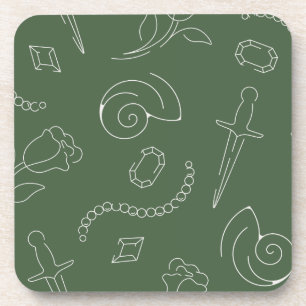 Kappa Delta Sorority Symbolic Pattern Design Beverage Coaster