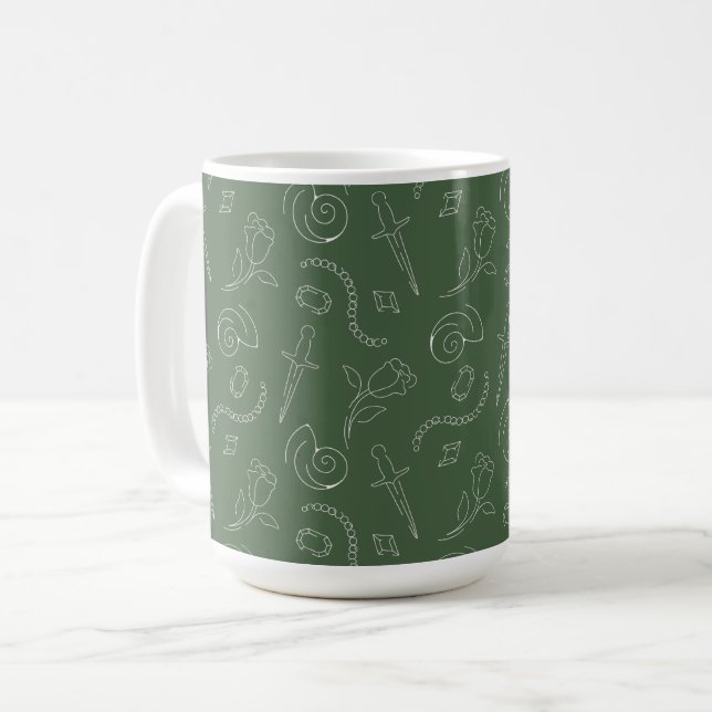 Kappa Delta Sorority Symbolic Pattern Design Coffee Mug (Front Left)