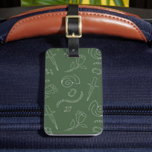 Kappa Delta Sorority Symbolic Pattern Design Luggage Tag