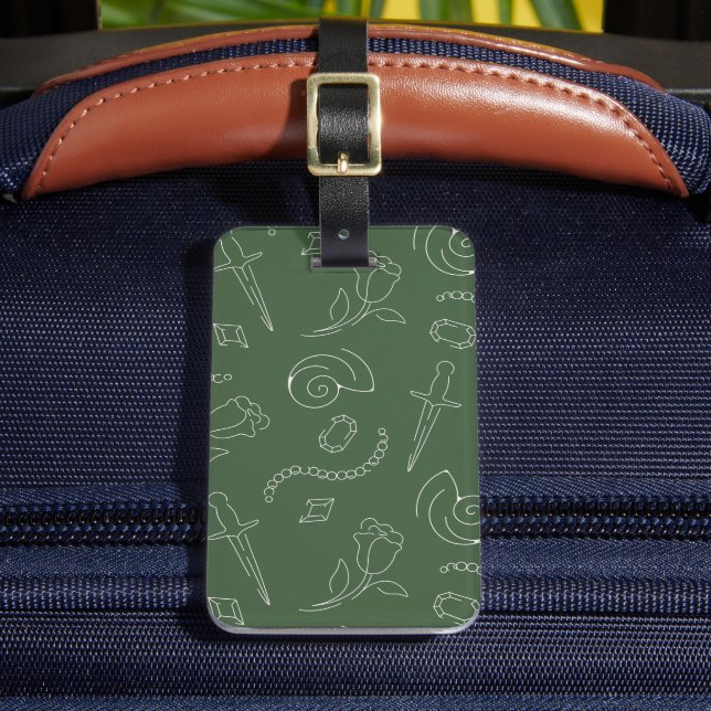 Kappa Delta Sorority Symbolic Pattern Design Luggage Tag (Front Insitu 2)