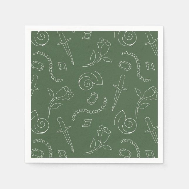 Kappa Delta Sorority Symbolic Pattern Design Napkins (Front)
