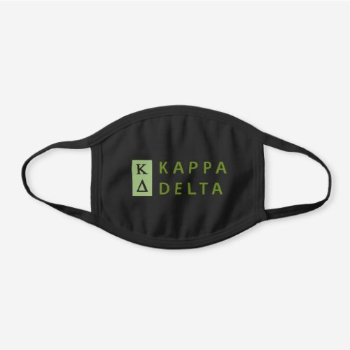 Kappa Delta Stacked Black Cotton Face Mask