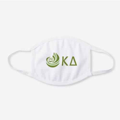 Kappa Delta White Cotton Face Mask