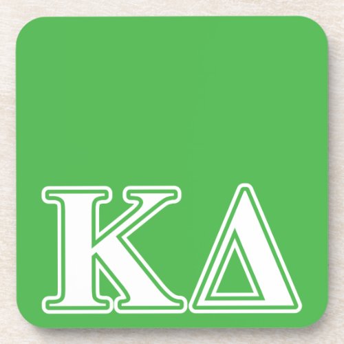 Kappa Delta White Letters Beverage Coaster