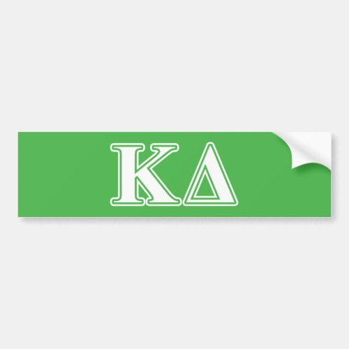 Kappa Delta White Letters Bumper Sticker