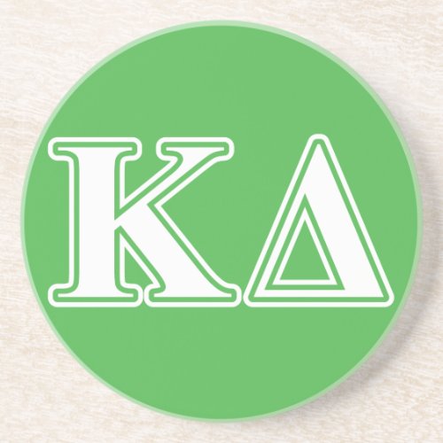 Kappa Delta White Letters Coaster