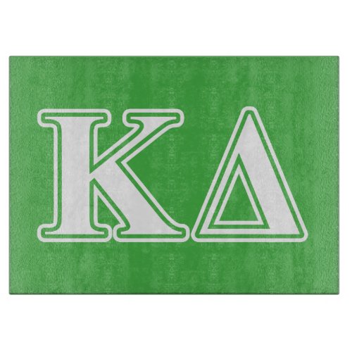 Kappa Delta White Letters Cutting Board