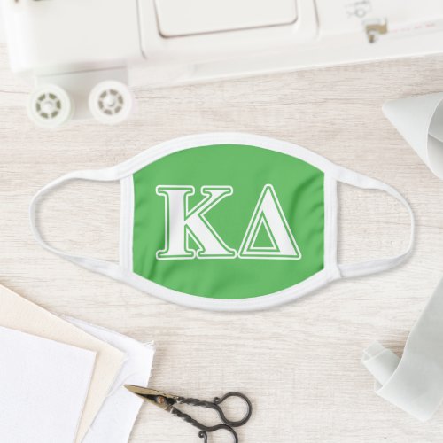 Kappa Delta White Letters Face Mask