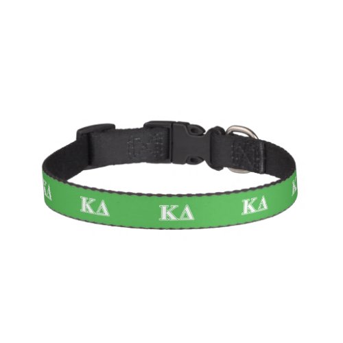 Kappa Delta White Letters Pet Collar