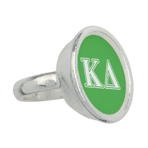 Kappa Delta White Letters Ring