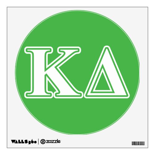 Kappa Delta White Letters Wall Sticker