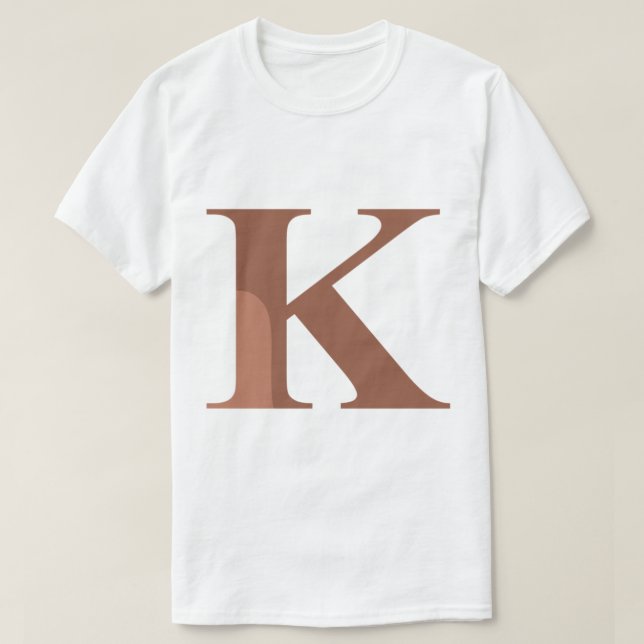 Kappa - K Brown Greek Letter   T-Shirt (Design Front)