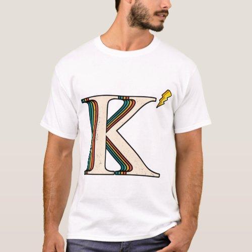 Kappa K Retro Letter Transparent    T_Shirt