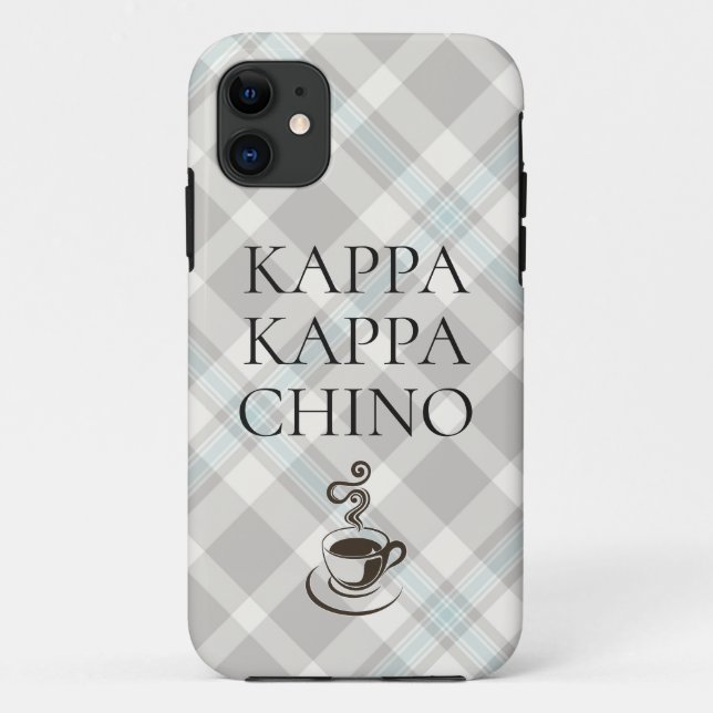 Kappa Kappa Chino Funny Coffee Lover Case-Mate iPhone Case (Back)
