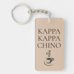 Kappa Kappa Chino Funny Coffee Lover Keychain