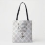 Kappa Kappa Chino Funny Coffee Lover Plaid Tote Bag