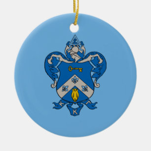 Kappa Kappa Gama Coat of Arms Ceramic Ornament